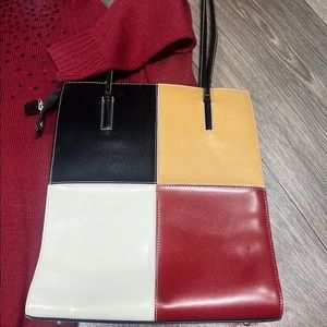 Vintage 1970s colorblock handbag